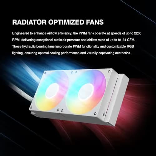 GAMDIAS CHIONE P5 Water 240mm 81.81 CFM White image
