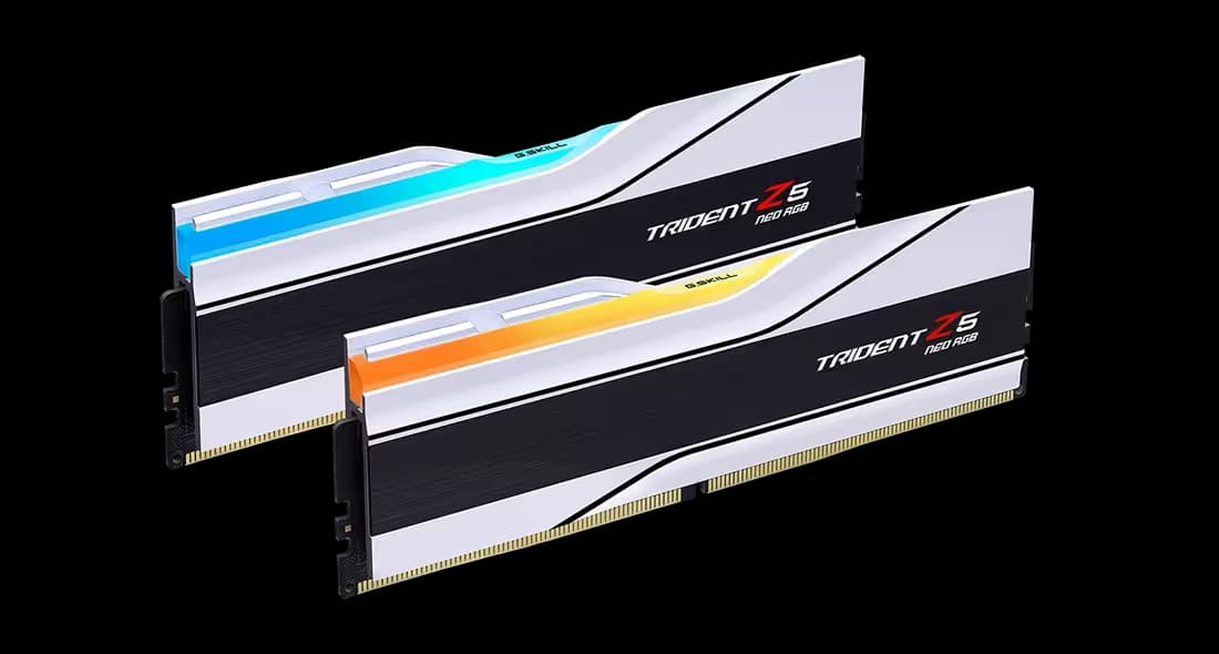 G.Skill Trident Z5 Neo RGB Matte White DDR5-6000 CL26 96GB (2x48GB) image