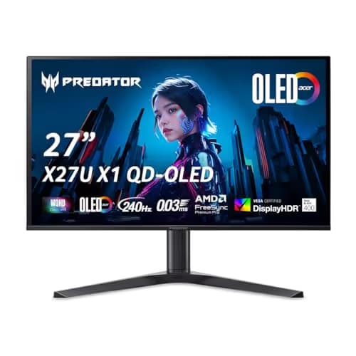Acer Predator X27U X1bmiiphx 26.5" 1440p 240Hz QD-OLED Monitor image