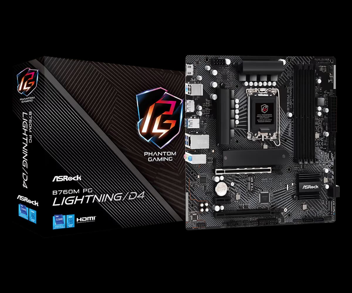 ASRock B760M PG Lightning/D4 LGA1700 DDR4 Micro ATX image
