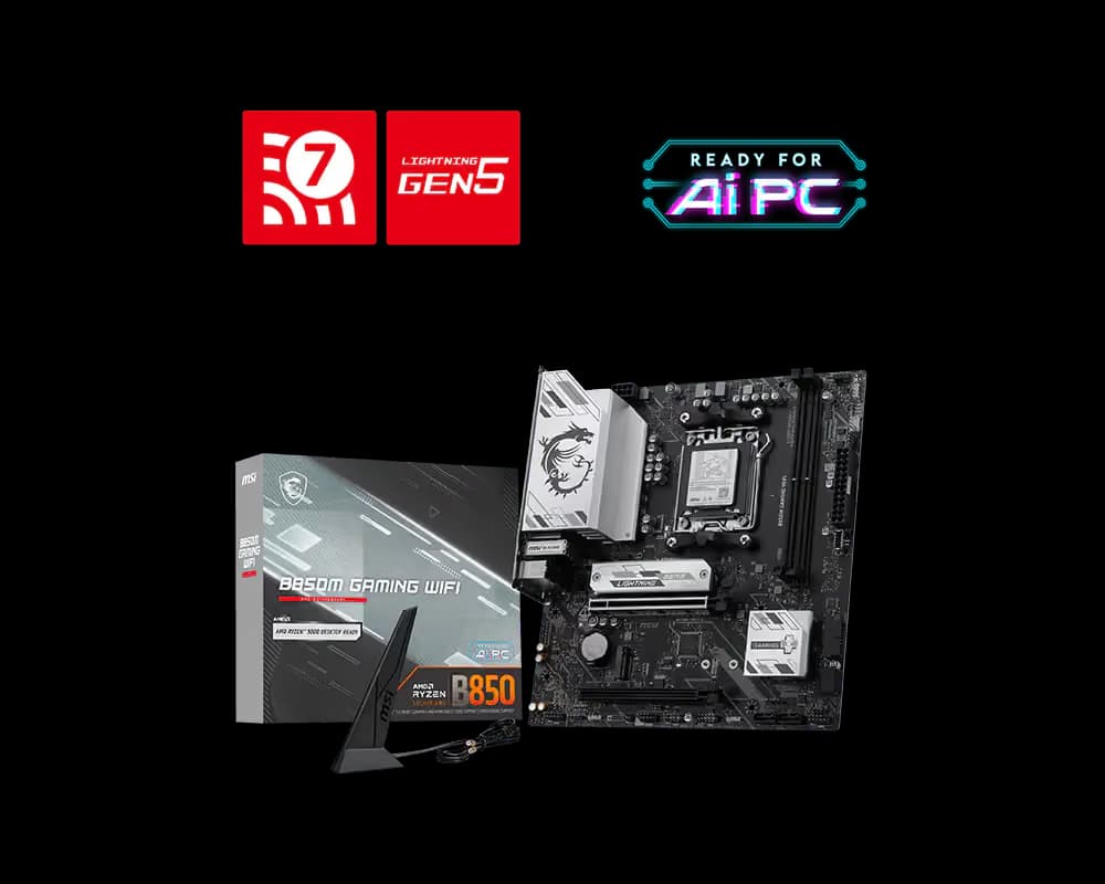 MSI B850M GAMING WIFI AM5 DDR5 Micro ATX image
