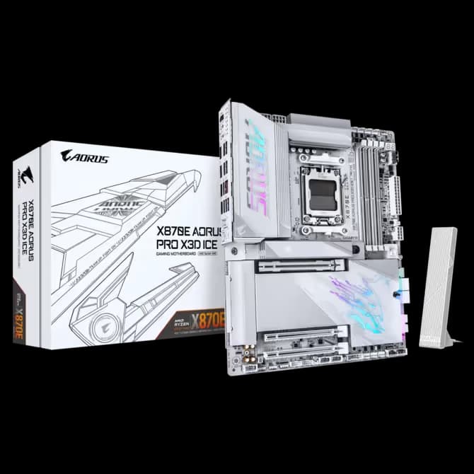 GIGABYTE X870E AORUS PRO X3D ICE AM5 DDR5 ATX image