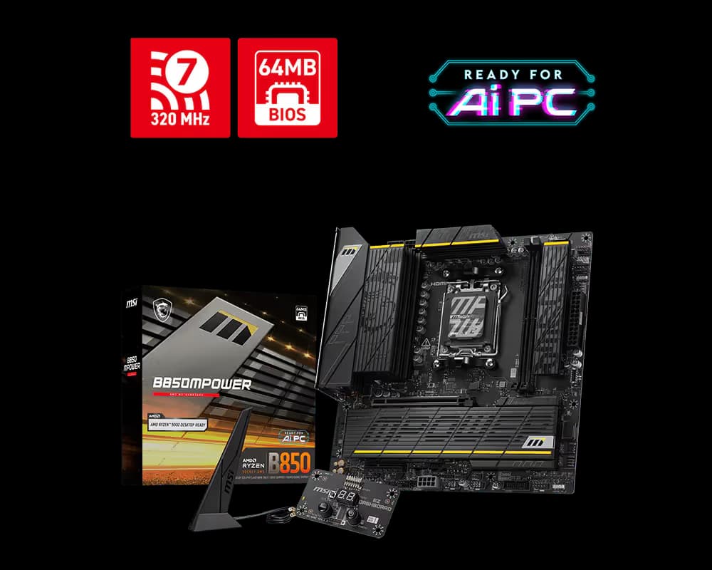 MSI B850 MPOWER AM5 DDR5 Micro ATX image