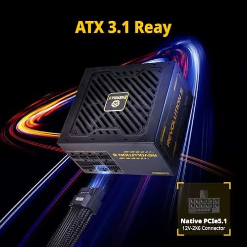 Enermax REVOLUTION III Black / Gold 1000W Fully Modular 80+ Gold image