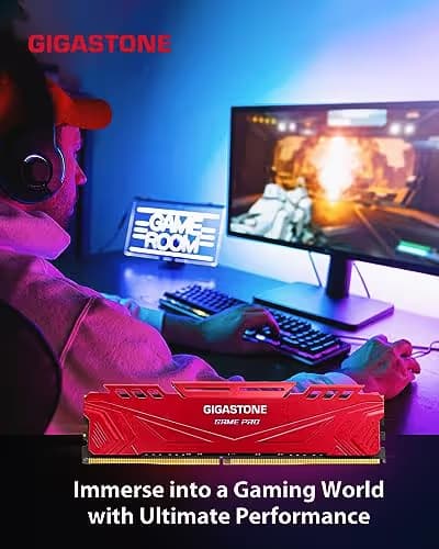 GIGASTONE Game PRO 64GB Kit (4x16GB) DDR4 3200MHz CL16 RED image