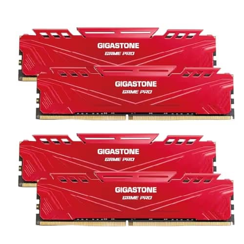 GIGASTONE Game PRO 32GB Kit (4x8GB) DDR4 3600 MHz CL18 RED image