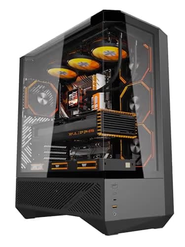darkFlash DY460 ATX PC Case BLACK 4× ARGB PWM Fans Included image