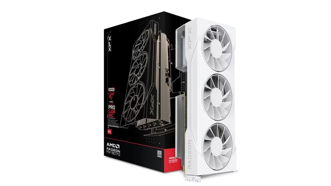 XFX Swift AMD Radeon RX 9070 OC White Triple 90mm Fan Gaming Edition 16GB GDDR6 main image