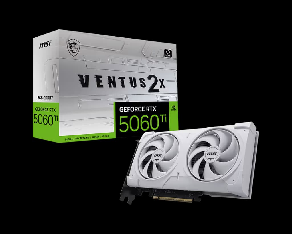 MSI GeForce RTX 5060 Ti 8G VENTUS 2X WHITE PLUS GDDR7 image
