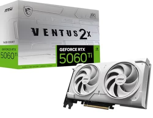 MSI VENTUS 2X PLUS OC GeForce RTX 5060 Ti 16GB GDDR7 White main image