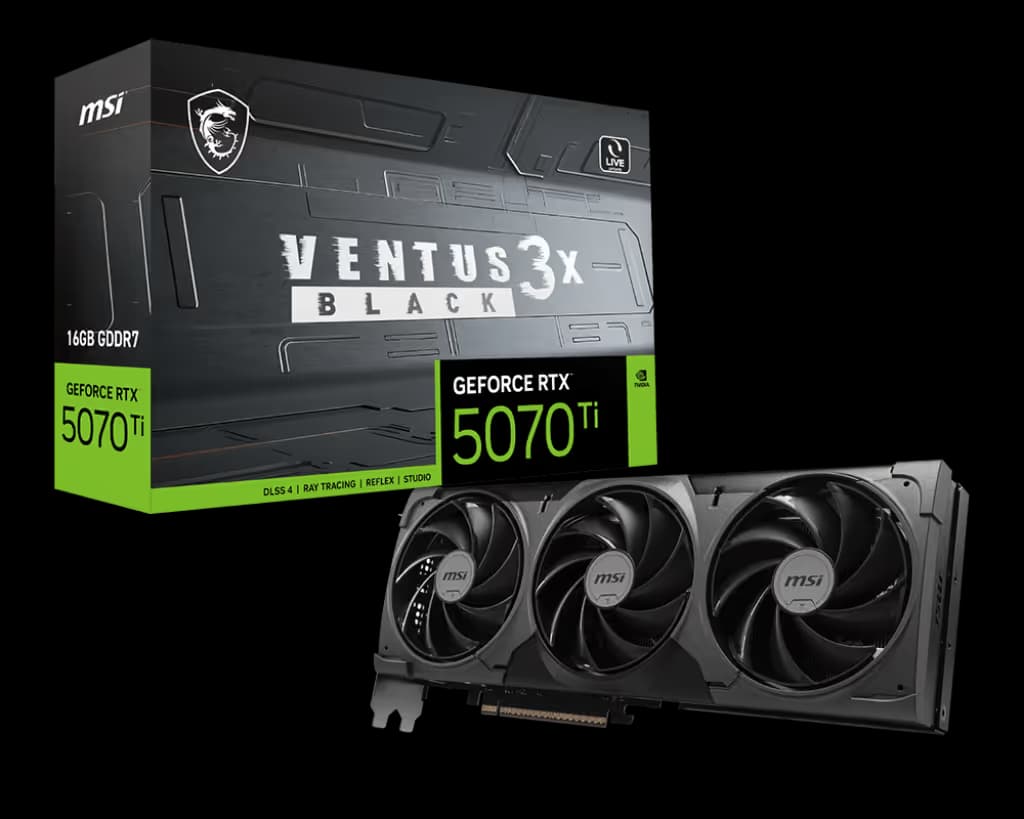 MSI GeForce RTX 5070 Ti 16G VENTUS 3X GDDR7 image
