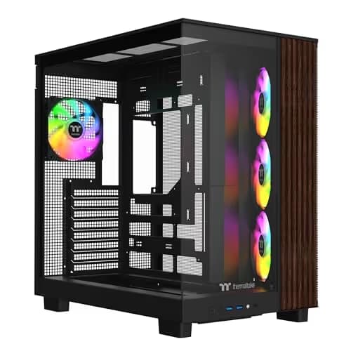 Thermaltake View 380 XL WS ARGB Mid Tower Chassis Wood Edition Black main image