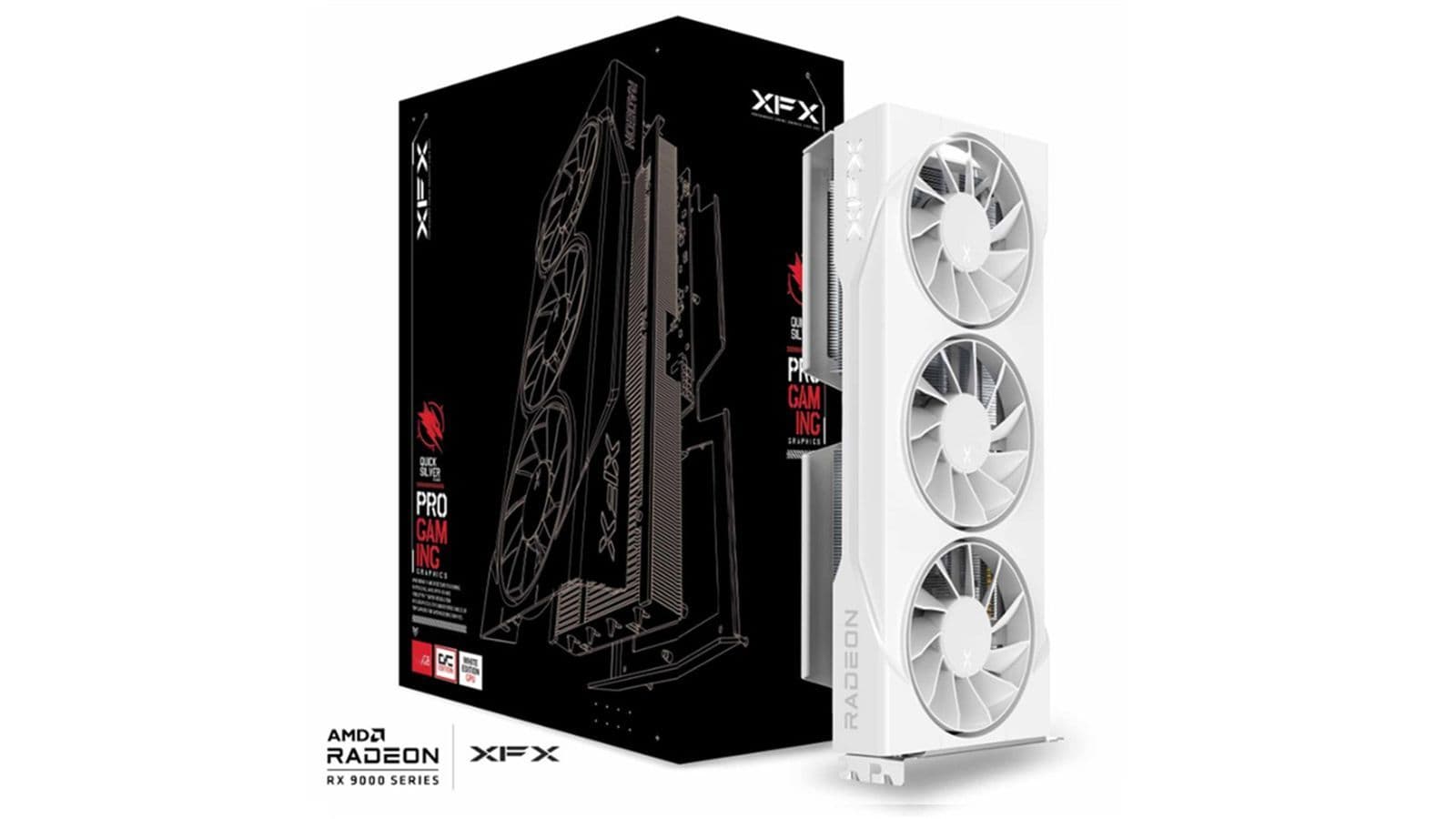 XFX Swift AMD Radeon RX 9060 XT OC White Triple Fan Gaming Edition 8GB GDDR6 image