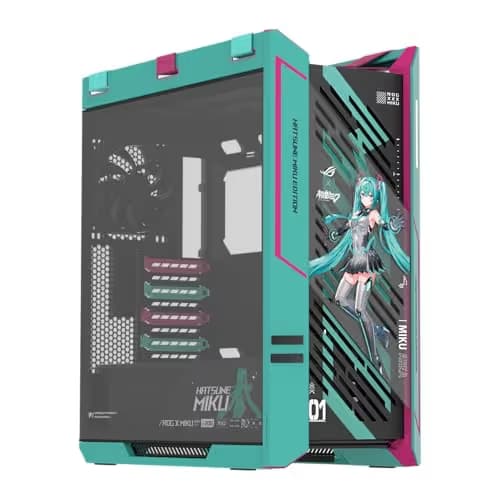 ASUS ROG Strix Helios II Hatsune Miku Edition EATX mid-Tower Gaming PC case main image