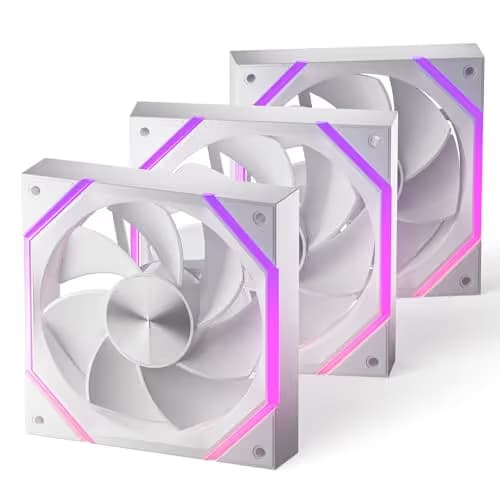 Asiahorse NYOTA 120mm Case Fans (3-Pack) White Reverse Blade image