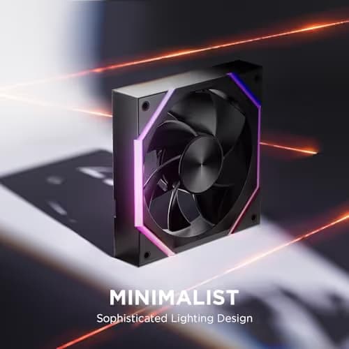 Asiahorse Nyota A14 140mm PC Case Fan – High-Efficiency Cooling Reverse Blade Black image