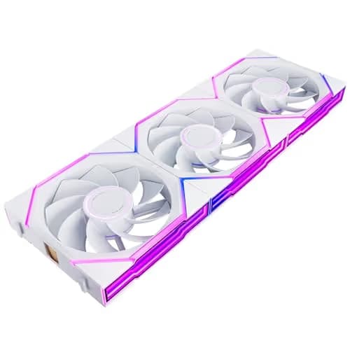 Asiahorse NYOTA Ultra 120mm Daisy Chain PWM Fans(3-Pack) White Reverse Blade image