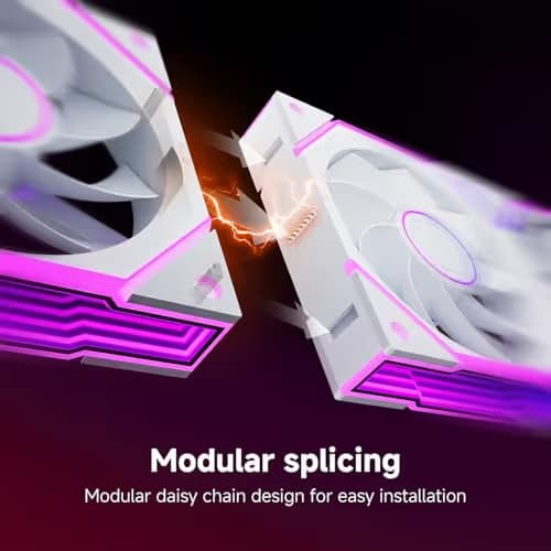 Asiahorse NYOTA Ultra 120mm Daisy Chain PWM Fans(3-Pack) White Reverse Blade image
