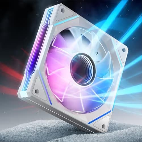 AsiaHorse AMICI-5GT RGB PC Fan, Infinity Mirror ARGB Fan White 120mm image