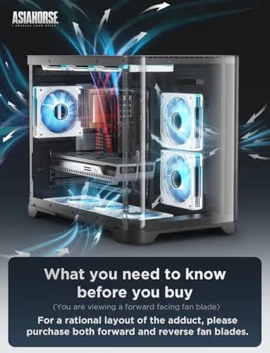 AsiaHorse AMICI-5GT RGB PC Fan, Infinity Mirror ARGB Fan White 120mm image