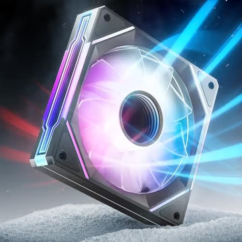 AsiaHorse AMICI-5GT RGB PC Fan, Infinity Mirror ARGB Fan Black 120mm Reverse Blade main image