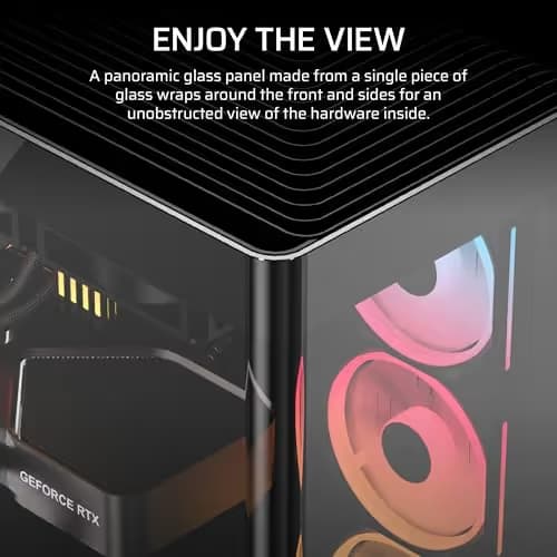 Corsair FRAME 4500X LX-R RGB iCUE LINK Panoramic Glass Mid-Tower PC Case Black image