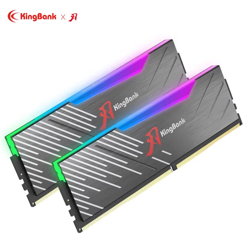 KINGBANK DDR5 Dark Soarblade RGB UDIMM 6000MHz- 32GB(16x2) CL30 Black/Grey main image