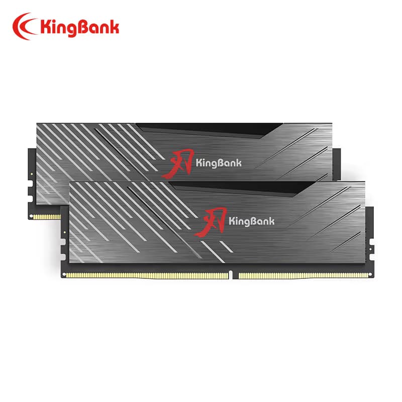 KINGBANK DDR5 Soarblade Heatsink UDIMM 6400MHz - (16Gx2) Black/Grey image