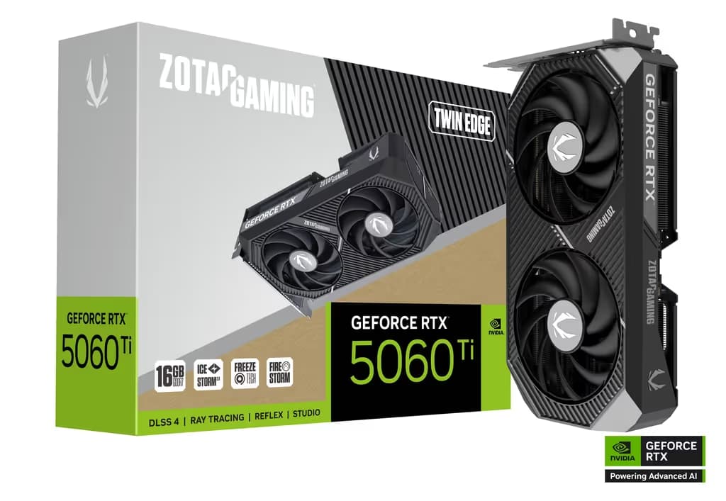 ZOTAC GAMING GeForce RTX 5060 Ti 16GB Twin Edge GDDR7 image