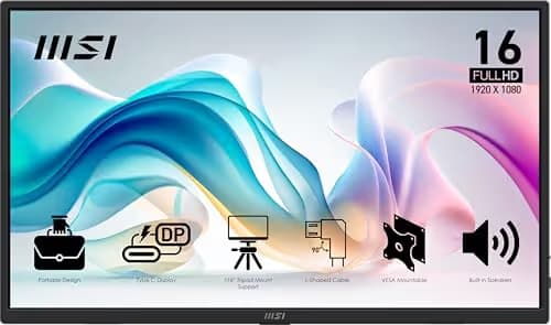 MSI PRO MP165 E6 15.6" IPS FHD 60Hz Portable Monitor main image