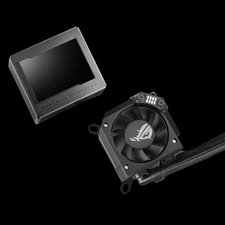 ASUS ROG Ryujin III 360 all-in-one liquid CPU cooler Black with 3.5" LCD image
