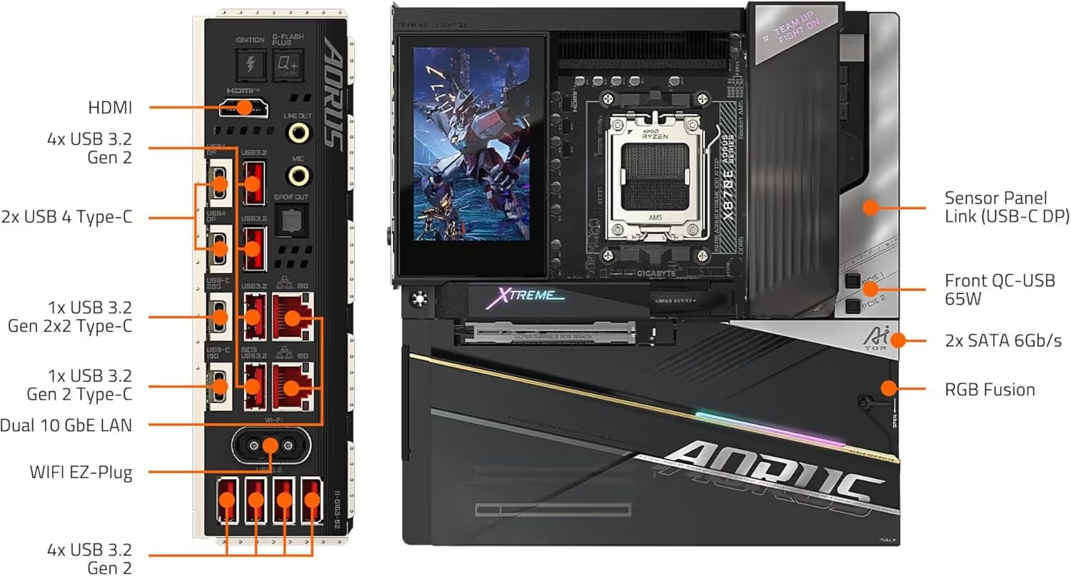GIGABYTE X870E AORUS XTREME X3D AI TOP AM5 DDR5 E-ATX image