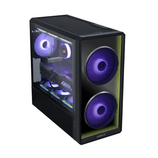 Lian Li LANCOOL 217 INF Infinity Mirror Computer Case, Mid-Tower ATX PC Case w/ 3 Pre-Installed Fans, 2x170mm ARGB Fans, 1x140mm, Front Mirror Glass Panel, Optimized Airflow - Black (LANCOOL 217INFX) image