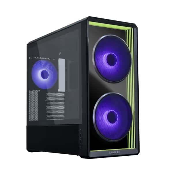 Lian Li LANCOOL 217 INF Infinity Mirror Computer Case, Mid-Tower ATX PC Case w/ 3 Pre-Installed Fans, 2x170mm ARGB Fans, 1x140mm, Front Mirror Glass Panel, Optimized Airflow - Black (LANCOOL 217INFX) main image