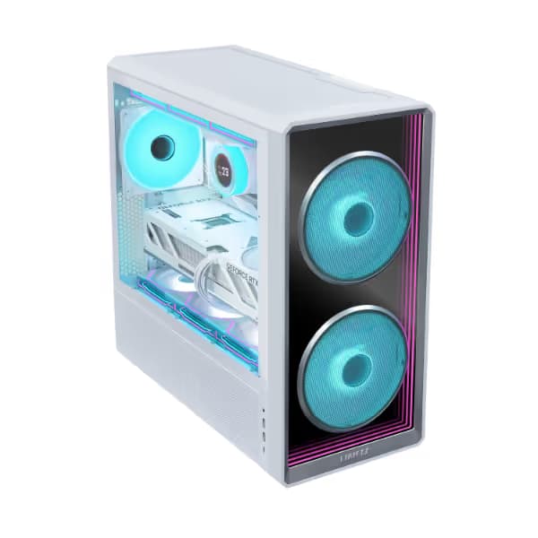 Lian Li LANCOOL 217 INF Infinity Mirror Computer Case, Mid-Tower ATX PC Case w/ 3 Pre-Installed Fans, 2x170mm ARGB Fans, 1x140mm, Front Mirror Glass Panel image