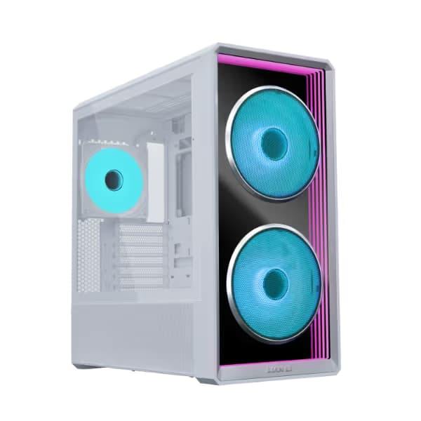 Lian Li LANCOOL 217 INF Infinity Mirror Computer Case, Mid-Tower ATX PC Case w/ 3 Pre-Installed Fans, 2x170mm ARGB Fans, 1x140mm, Front Mirror Glass Panel main image