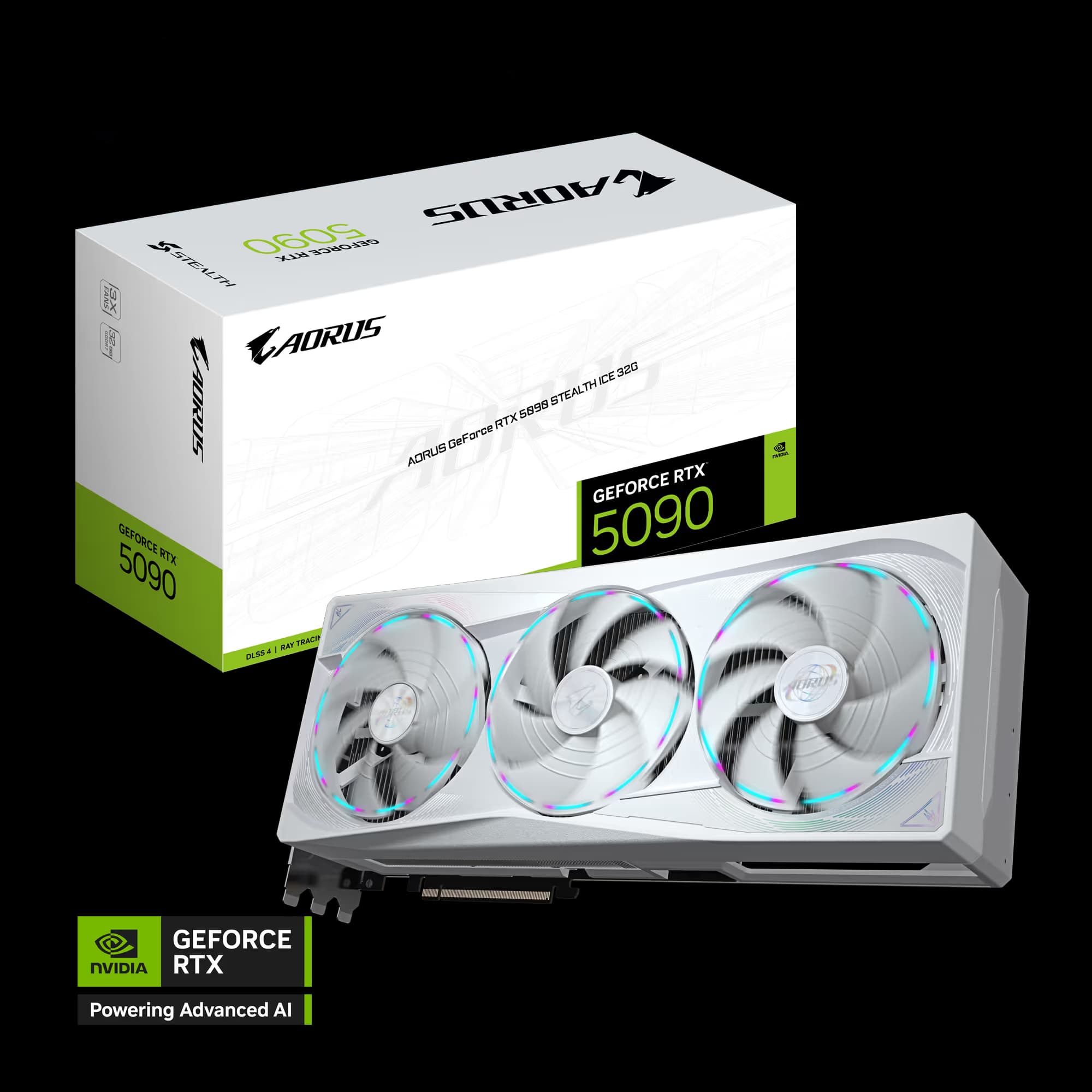 Gigabyte AORUS GeForce RTX™ 5090 STEALTH ICE 32G GDDR7 image