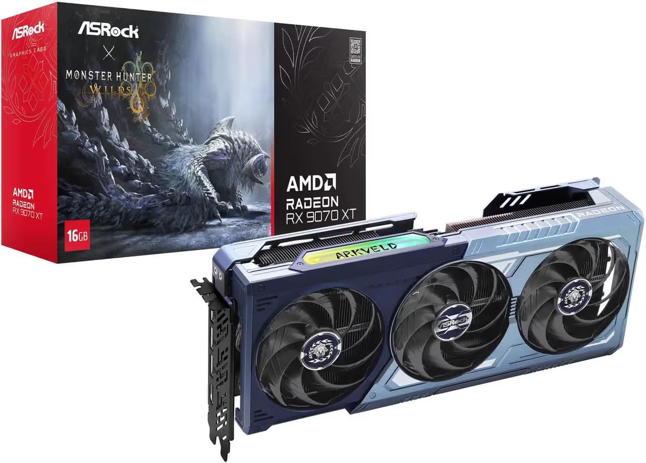 ASRock AMD Radeon RX 9070 XT Monster Hunter Wilds Edition 16GB GDDR6 image