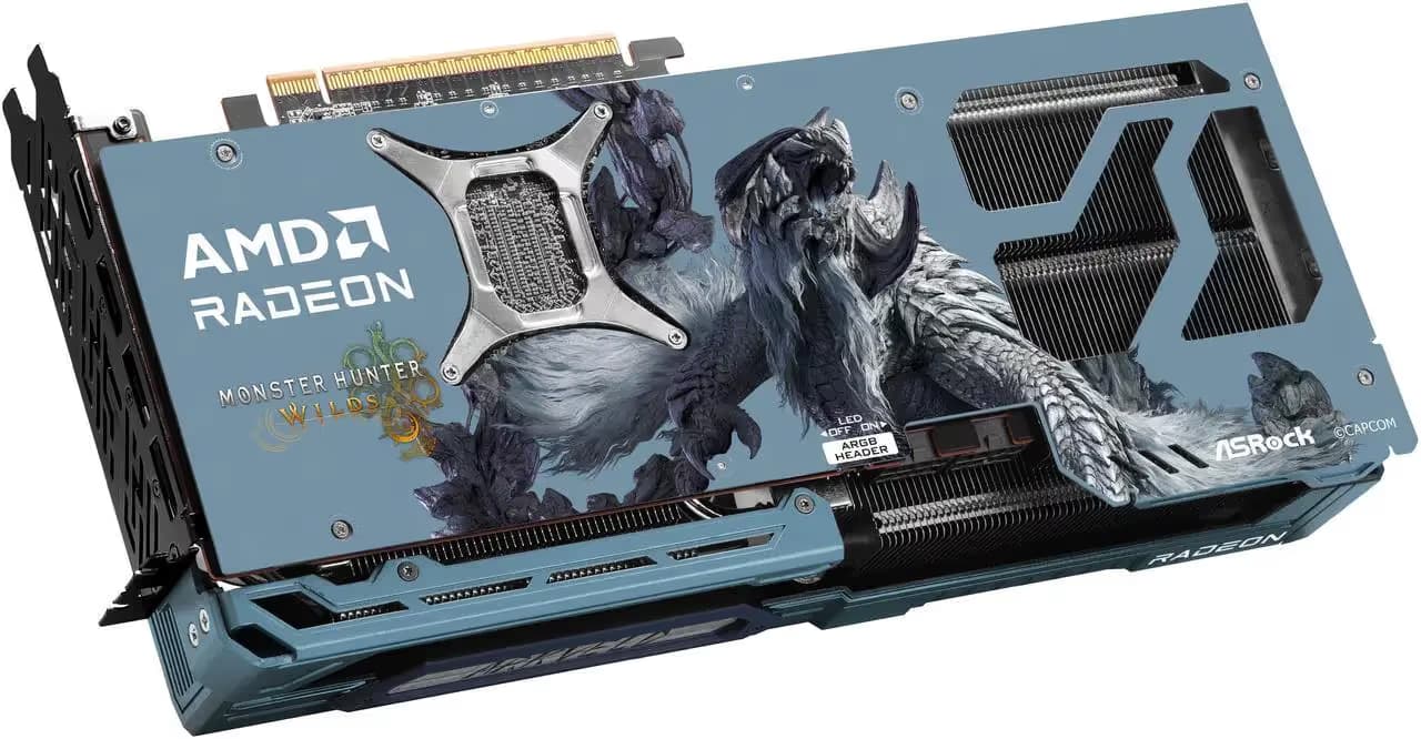 ASRock AMD Radeon RX 9070 XT Monster Hunter Wilds Edition 16GB GDDR6 image
