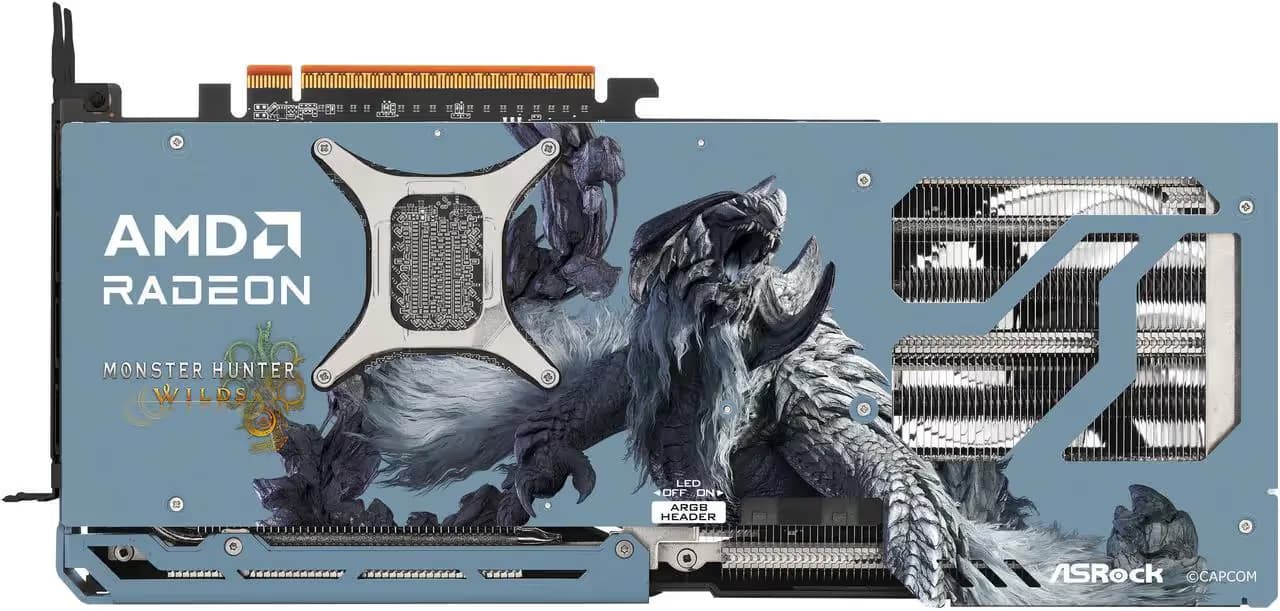 ASRock AMD Radeon RX 9070 XT Monster Hunter Wilds Edition 16GB GDDR6 image