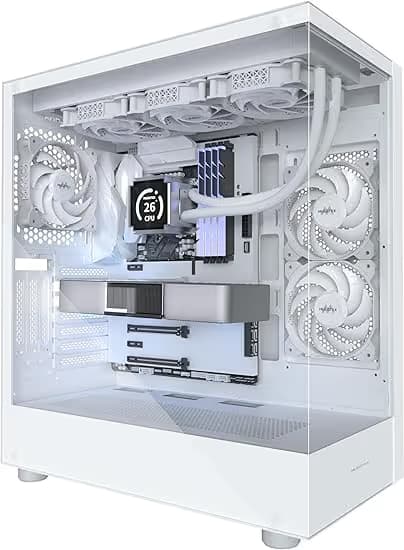 MUSETEX K2 White CASE ATX 3 Non-LED Fans Pre-Installed image