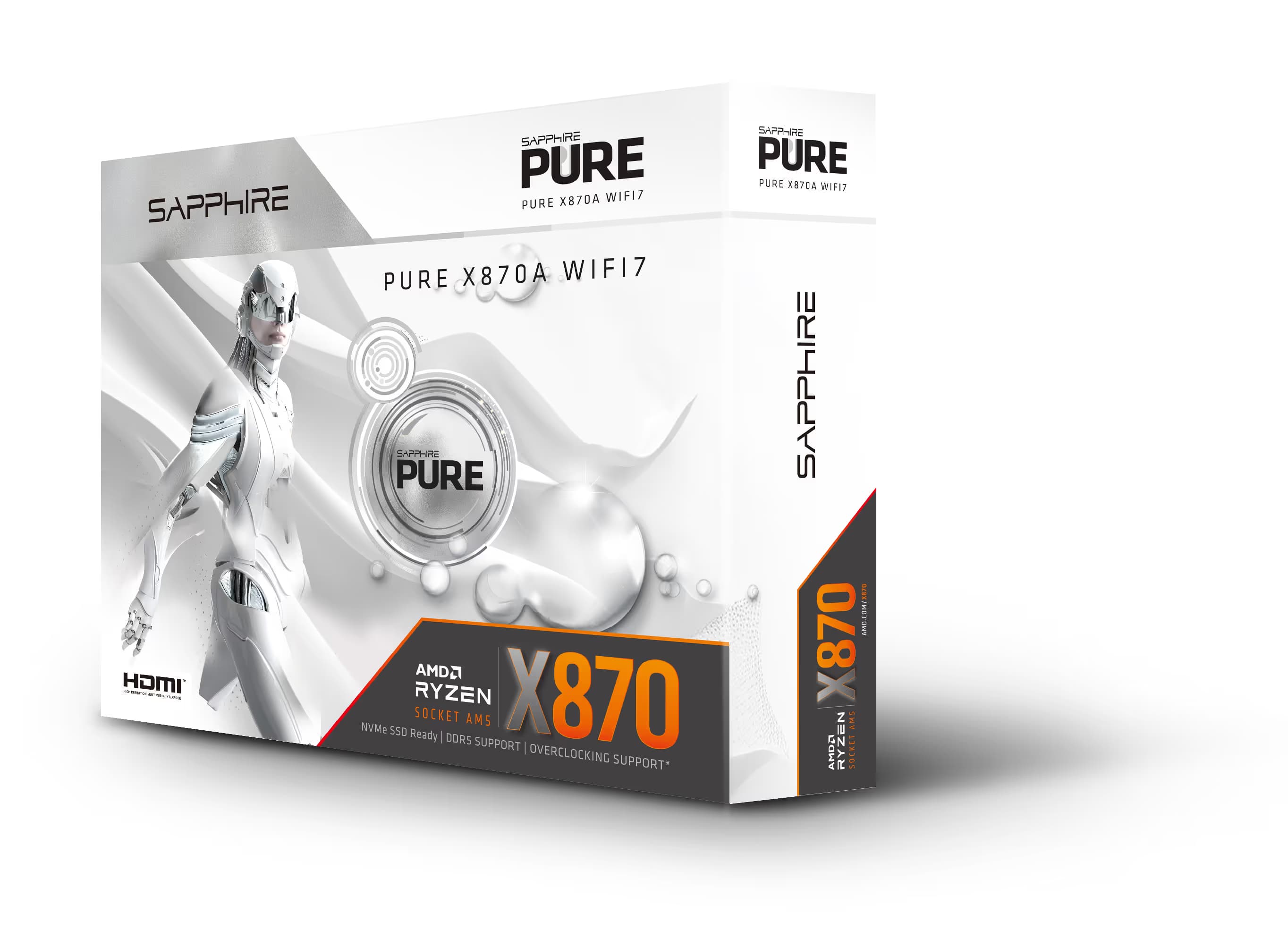 SAPPHIRE PURE X870A WIFI 7 AM5 DDR5 ATX image