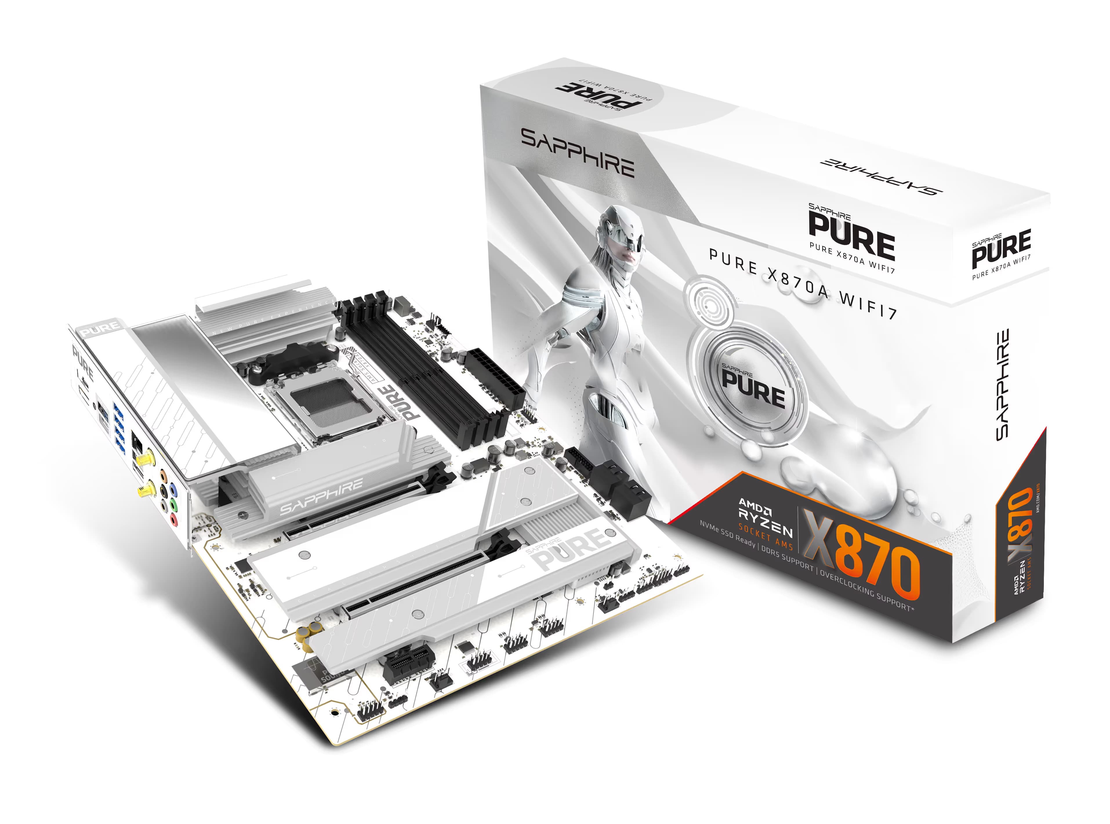 SAPPHIRE PURE X870A WIFI 7 AM5 DDR5 ATX image