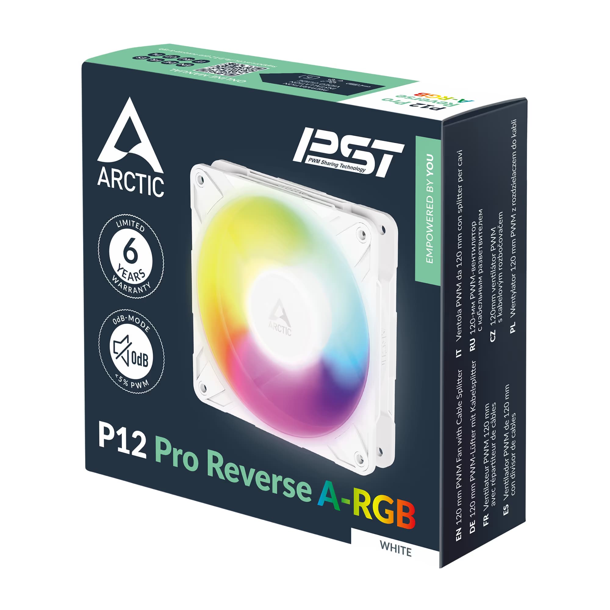 Arctic P12 Pro 120mm White ARGB Reverse Blade image