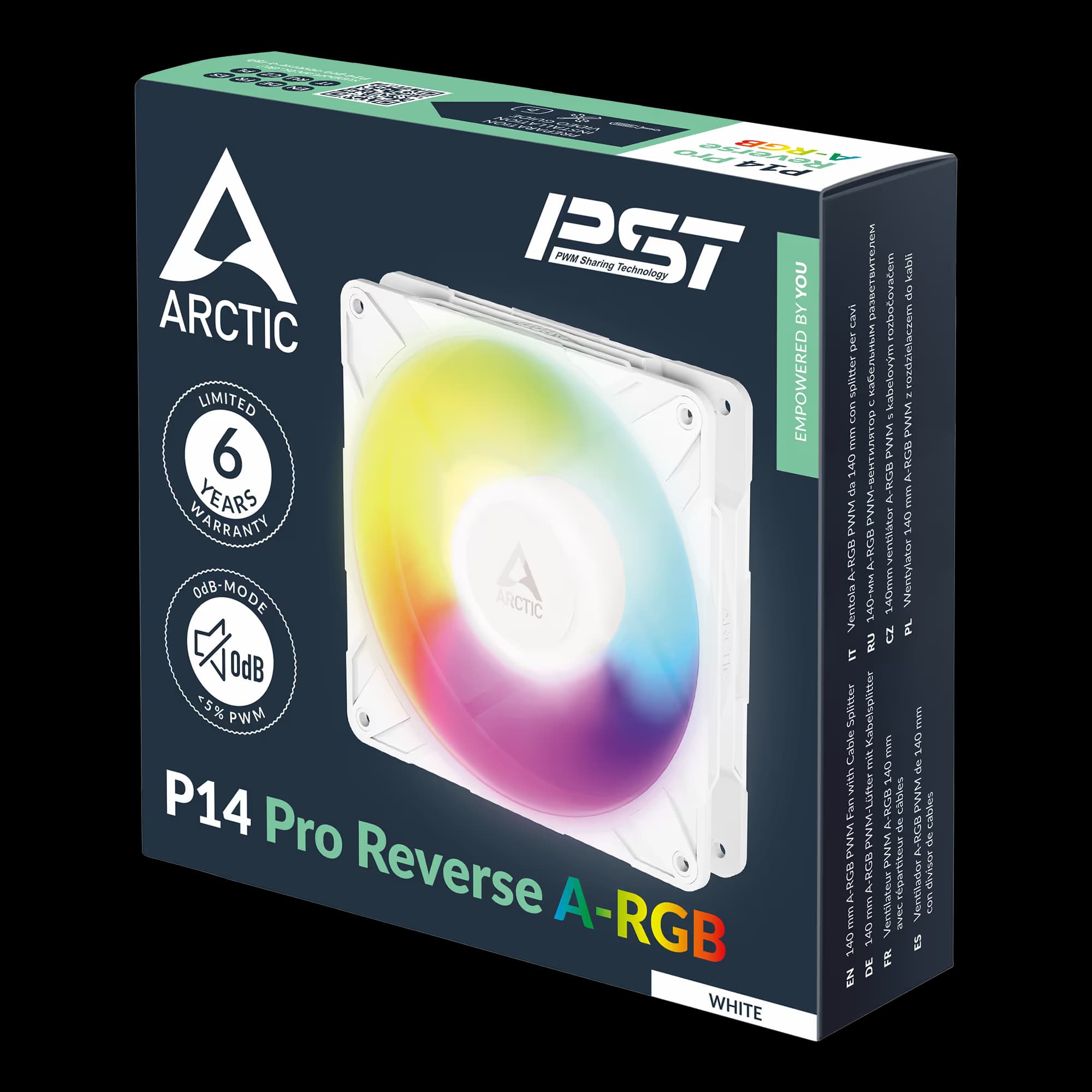 Arctic P14 Pro Reverse 140mm White ARGB image