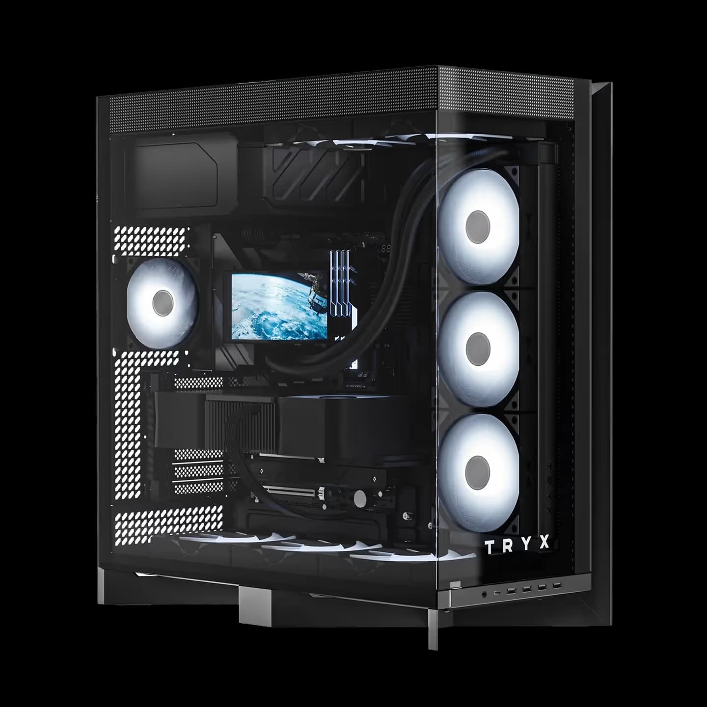 TRYX LUCA L70 ATX PC Case Panoramic Glass with Front Panel ATX Case Black image