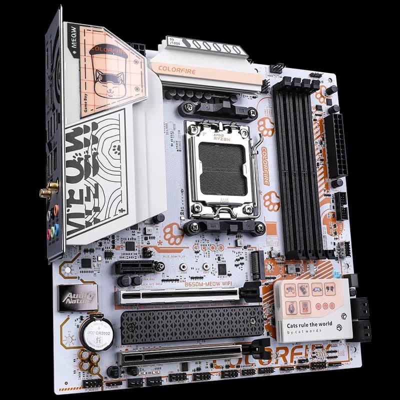COLORFUL COLORFIRE B650M-MEOW WIFI ORANGE AM5 DDR5 M-ATX image