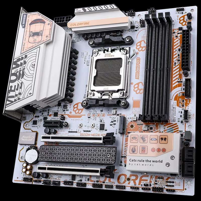 COLORFUL COLORFIRE B650M-MEOW WIFI ORANGE AM5 DDR5 M-ATX image
