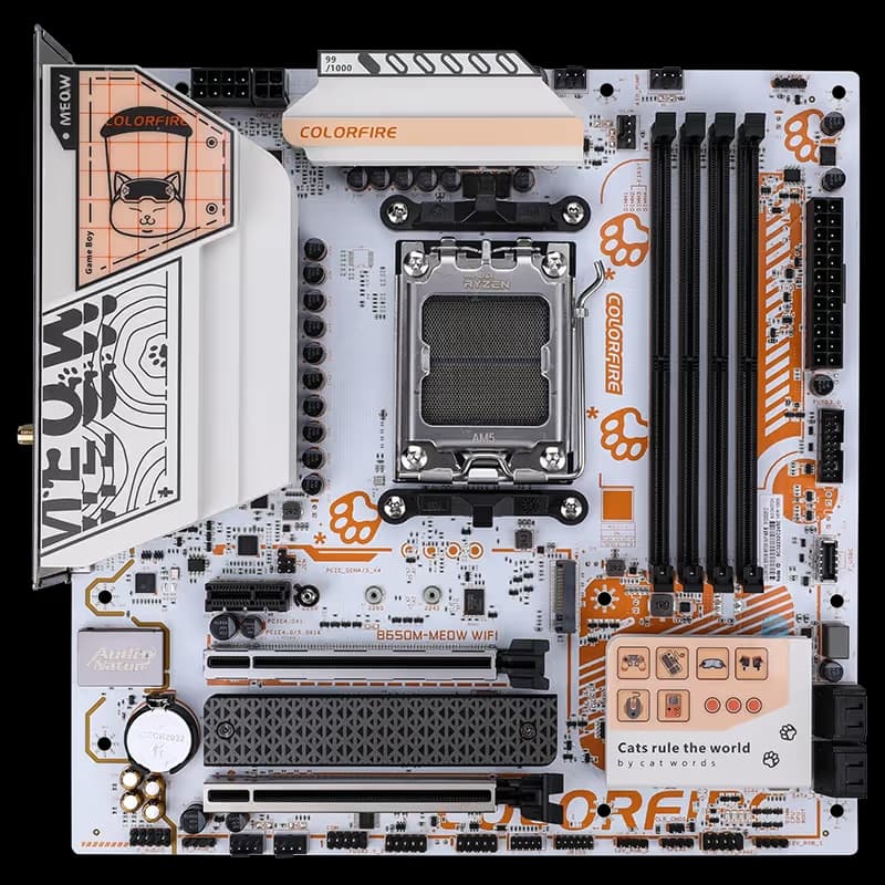 COLORFUL COLORFIRE B650M-MEOW WIFI ORANGE AM5 DDR5 M-ATX image