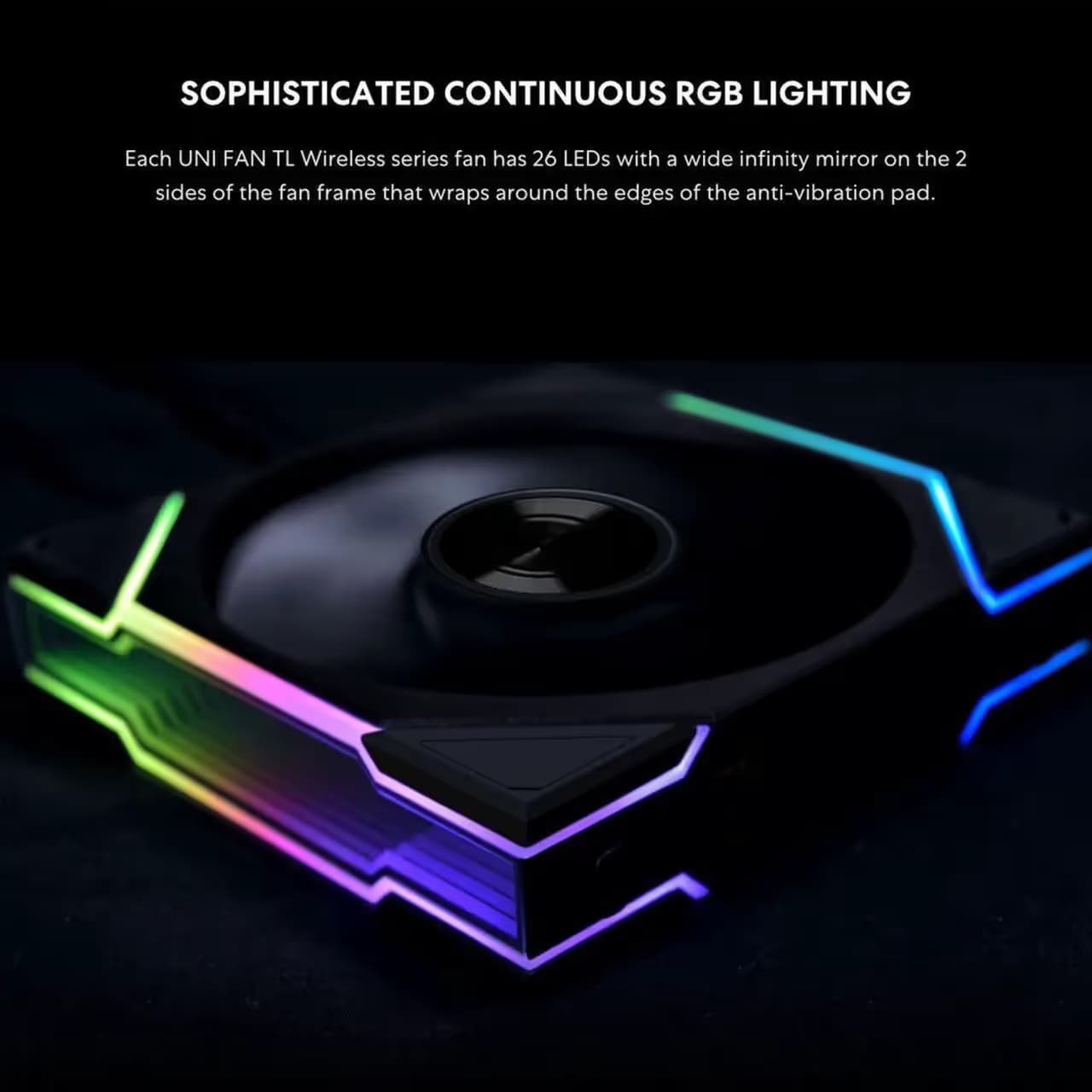Lian Li UNI FAN TL Wireless 120mm Black ARGB Reverse Blade image